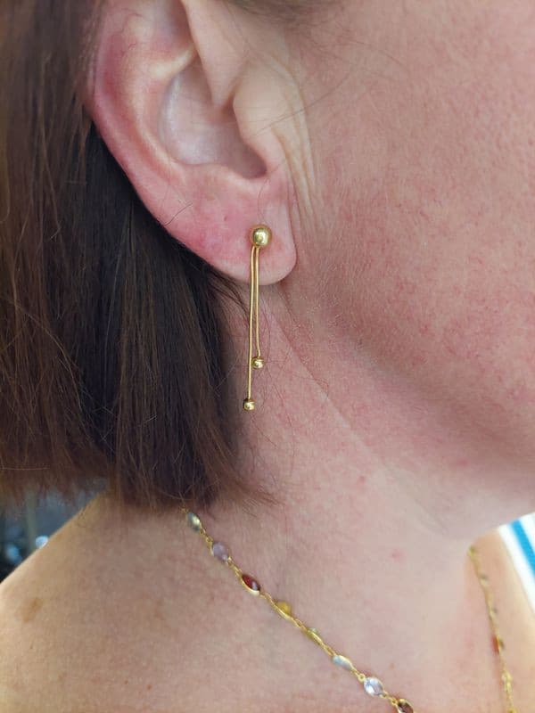 BOUCLES D'OREILLES PENDANTES TRANSFORMABLES — vue 2