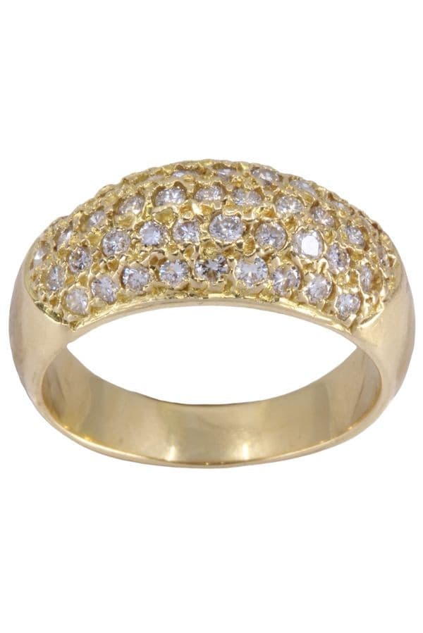 BAGUE JONC PAVAGE DIAMANTS — vue 1