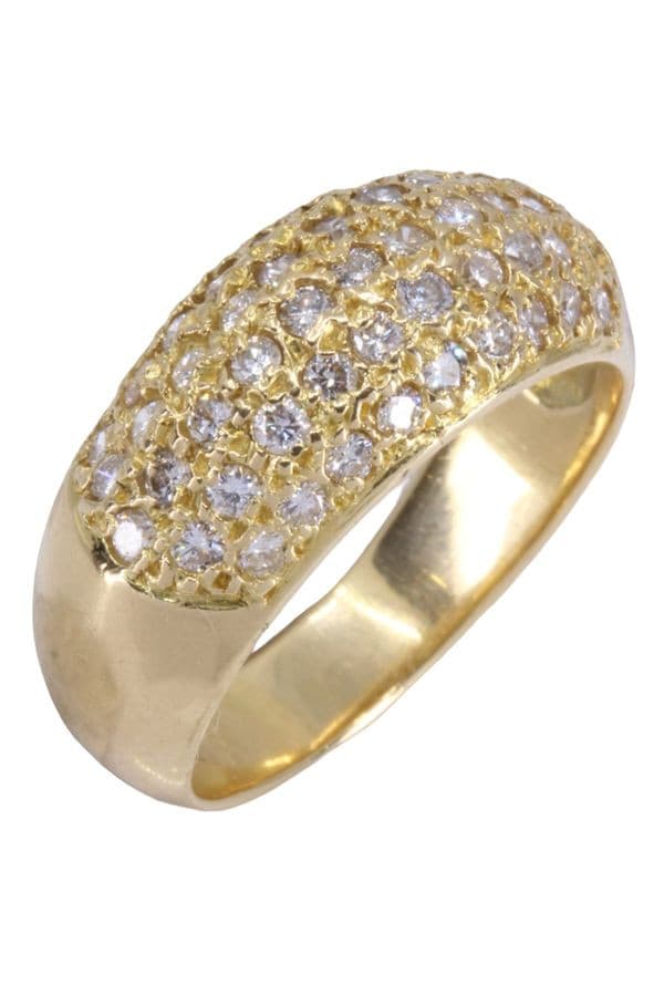 BAGUE JONC PAVAGE DIAMANTS — vue 5