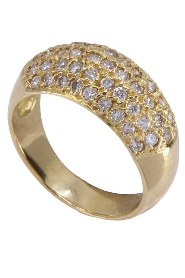 BAGUE JONC PAVAGE DIAMANTS — vue 3