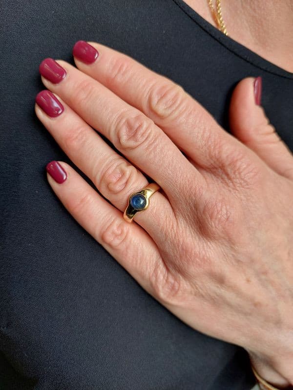 BAGUE SAPHIR ÉTOILÉ — vue 2