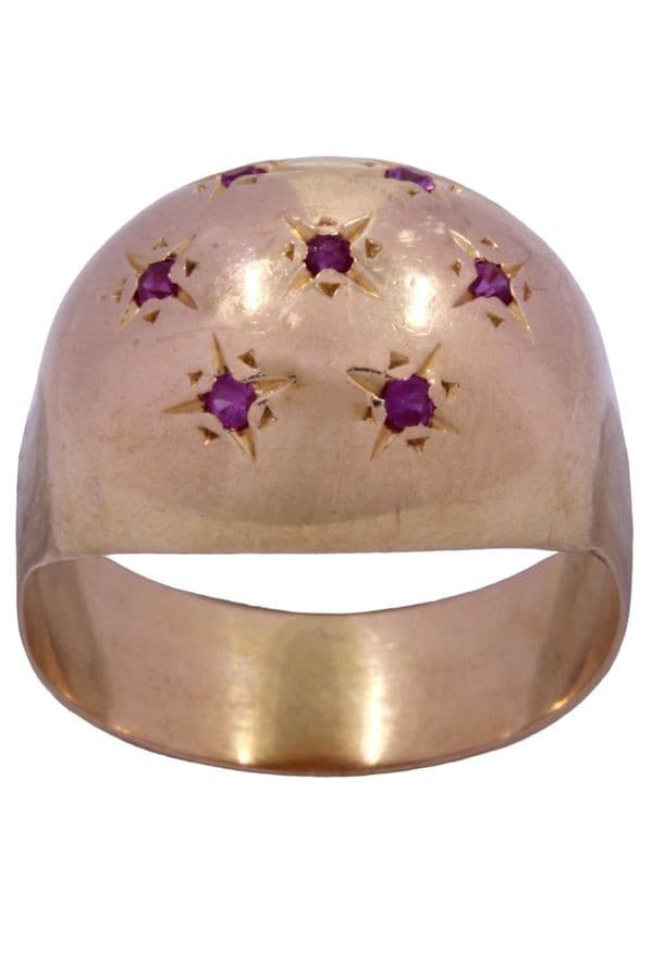 BAGUE BOULE RUBIS — vue 1