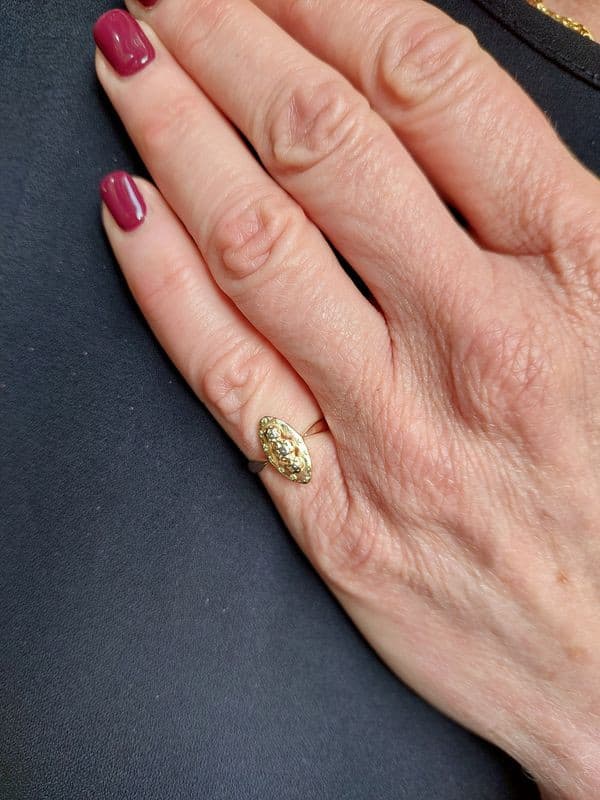 BAGUE MARQUISE NAPOLÉON III — vue 2