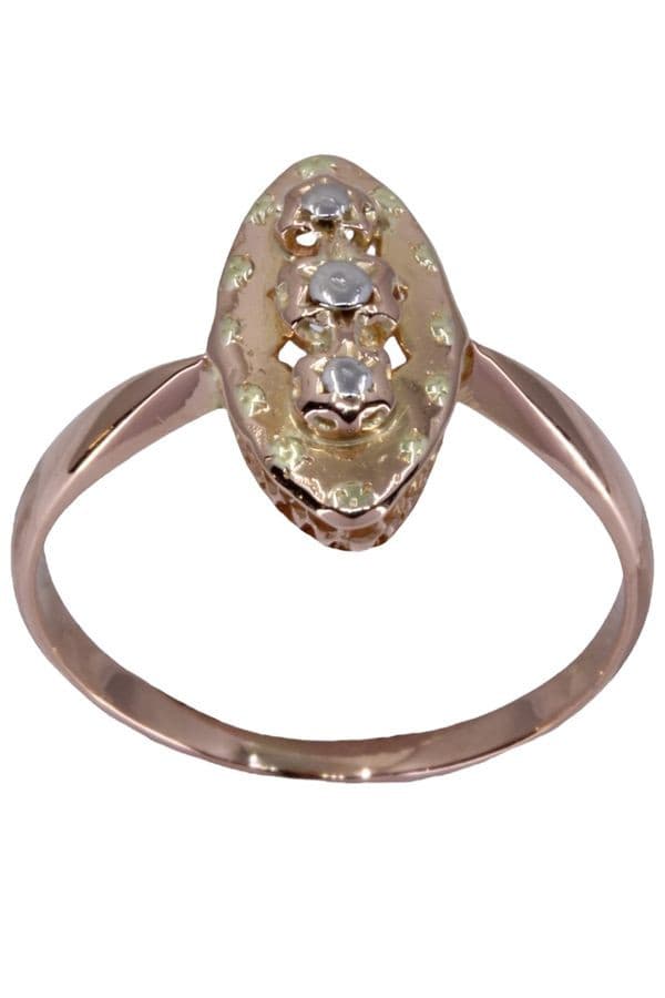 BAGUE MARQUISE NAPOLÉON III — vue 1
