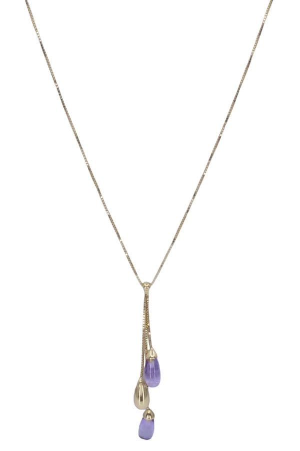 COLLIER GOUTTES AMÉTHYSTES — vue 1
