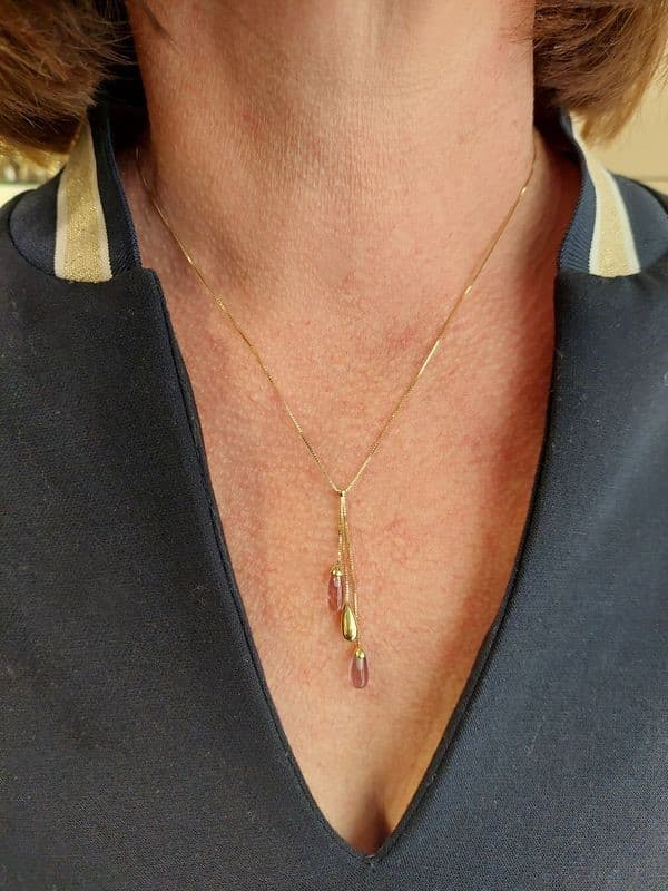 COLLIER GOUTTES AMÉTHYSTES — vue 2