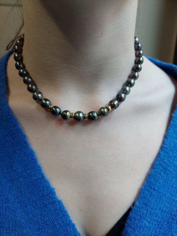 COLLIER PERLES DE TAHITI — vue 2