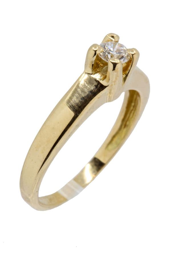 SOLITAIRE DIAMANT 0.15 CARAT — vue 3