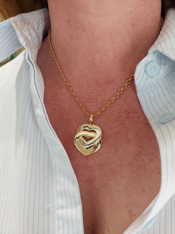 PENDENTIF DOUBLE CŒURS — vue 2