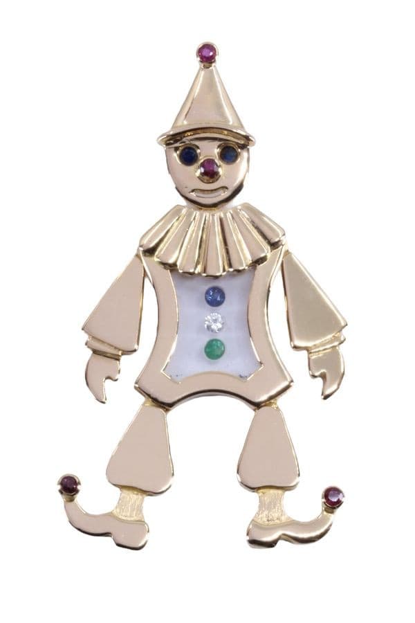 PENDENTIF CLOWN ARTICULÉ — vue 1