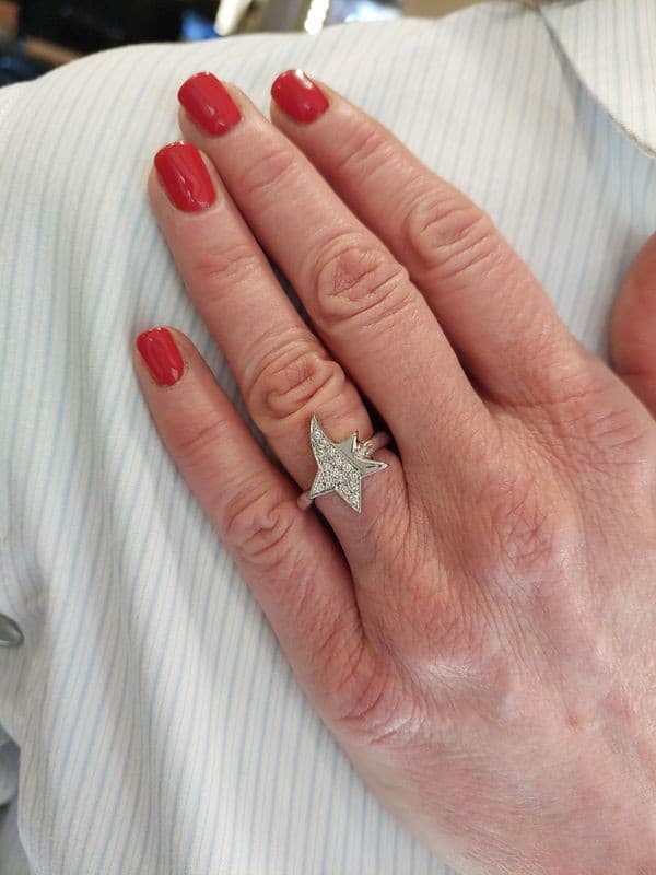 BAGUE ÉTOILE DIAMANTÉE — vue 2