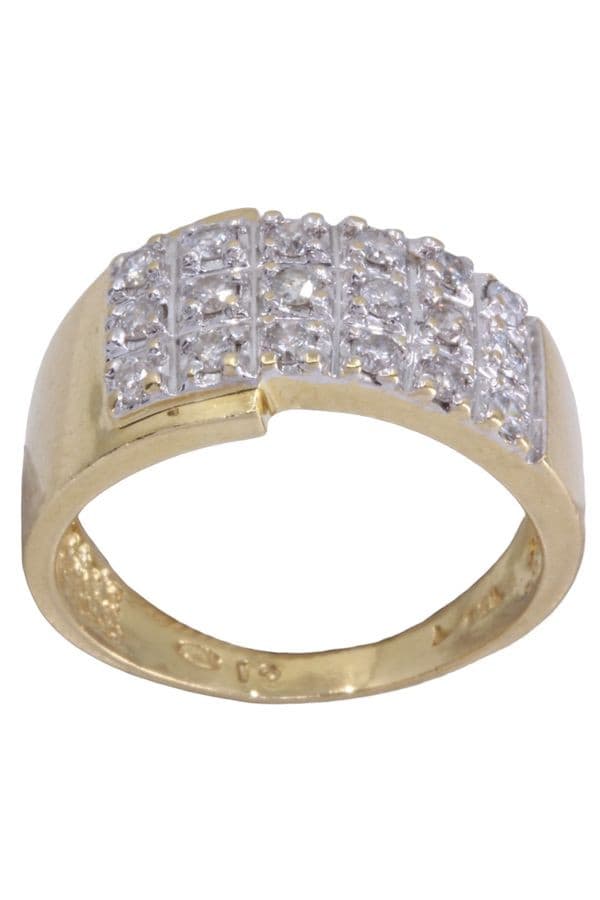 BAGUE PAVAGE DIAMANTS — vue 1