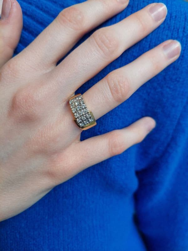 BAGUE PAVAGE DIAMANTS — vue 2