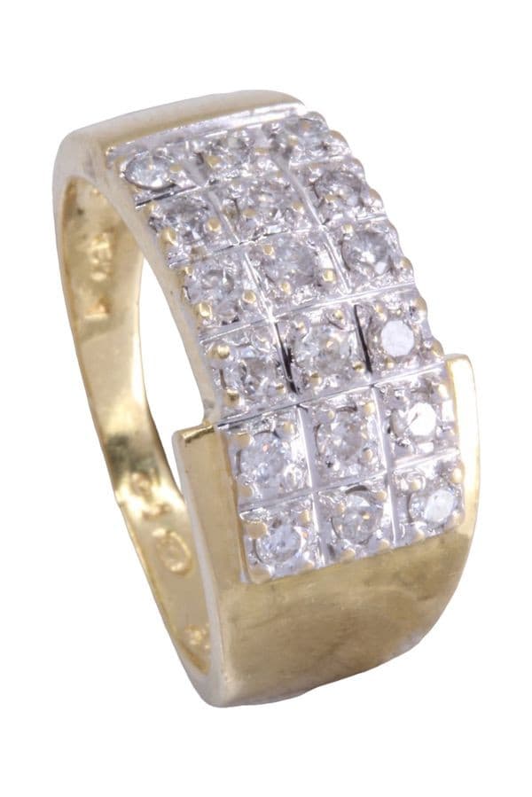 BAGUE PAVAGE DIAMANTS — vue 3
