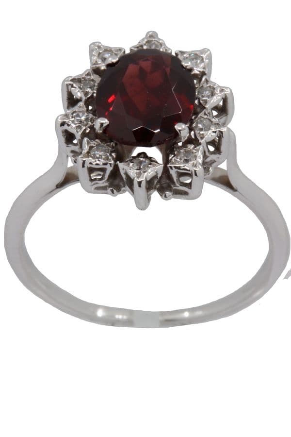 BAGUE MARGUERITE GRENAT — vue 1