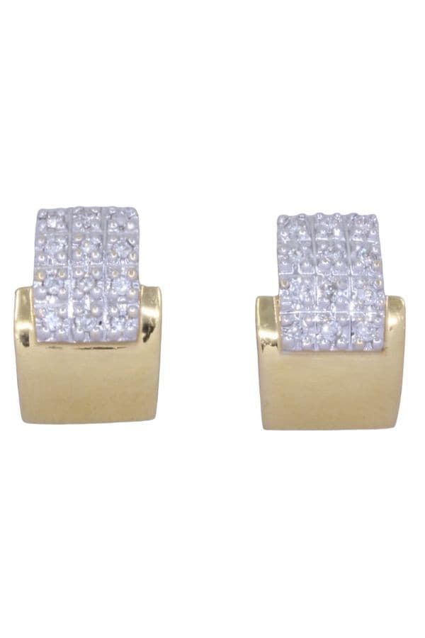 BOUCLES D'OREILLES PAVAGE DIAMANTS — vue 1