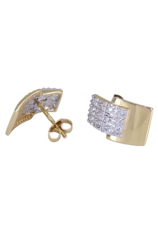 BOUCLES D'OREILLES PAVAGE DIAMANTS — vue 3