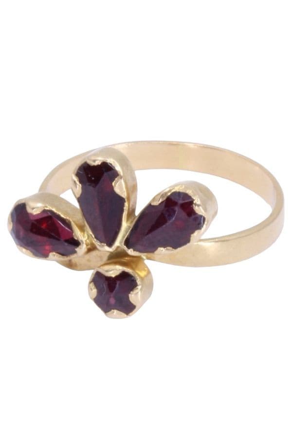 BAGUE ANCIENNE GRENATS DE PERPIGNAN — vue 6