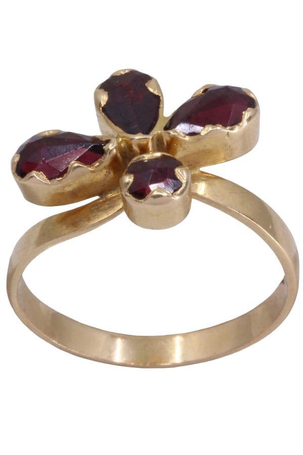 BAGUE ANCIENNE GRENATS DE PERPIGNAN