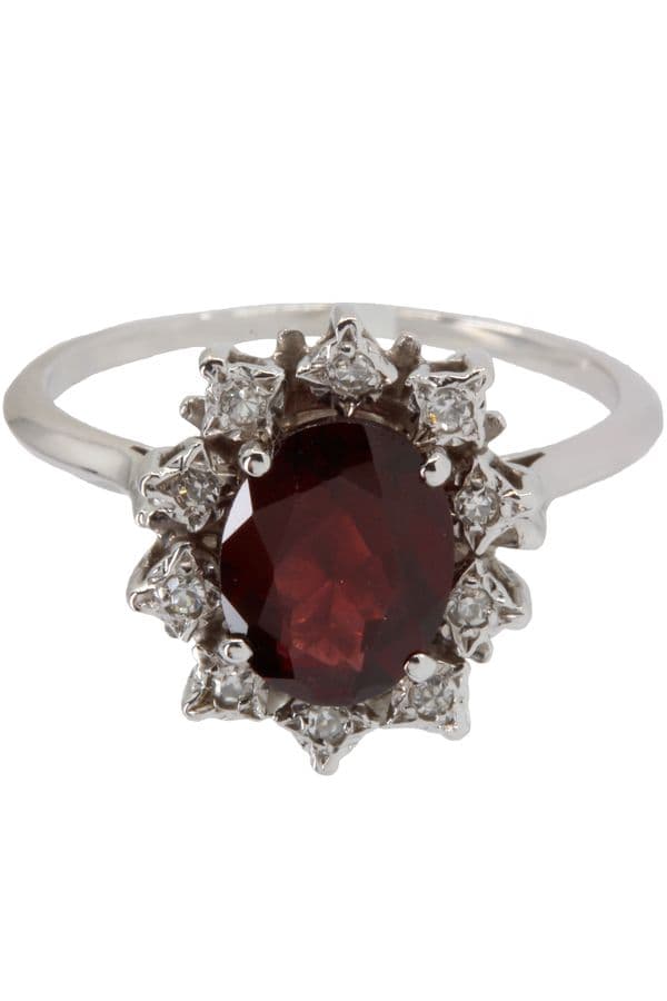 BAGUE MARGUERITE GRENAT — vue 2