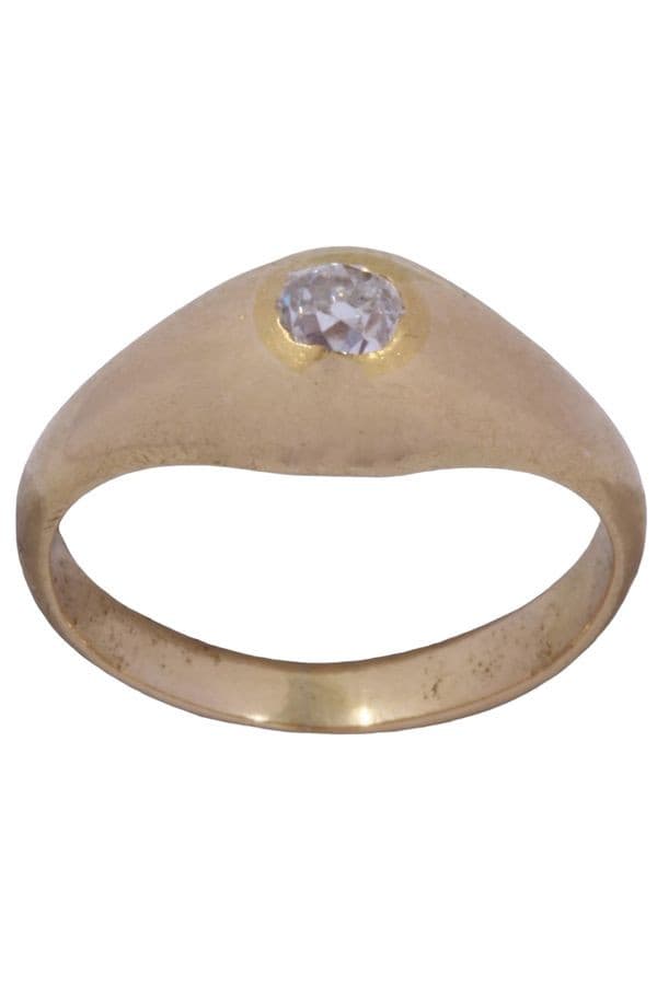 BAGUE JONC ANGLAIS DIAMANT — vue 1