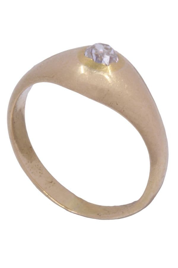 BAGUE JONC ANGLAIS DIAMANT — vue 5