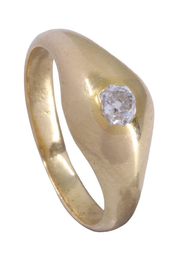 BAGUE JONC ANGLAIS DIAMANT — vue 4