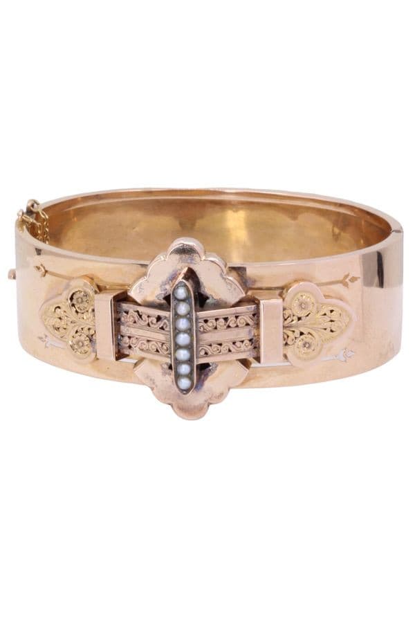 BRACELET NAPOLÉON III PERLES FINES — vue 1
