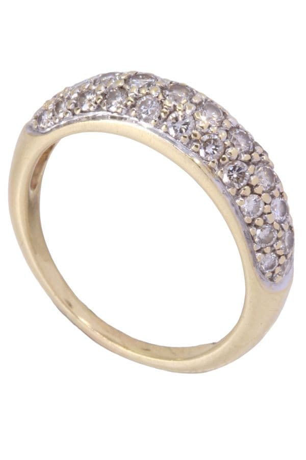 BAGUE JONC PAVAGE DIAMANTS — vue 5