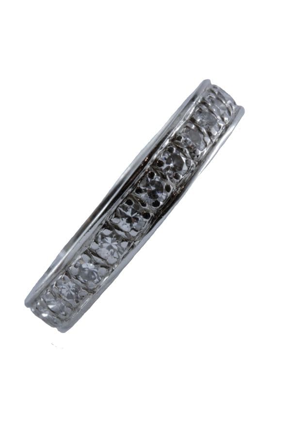 ALLIANCE ANCIENNE PLATINE ET DIAMANTS — vue 4