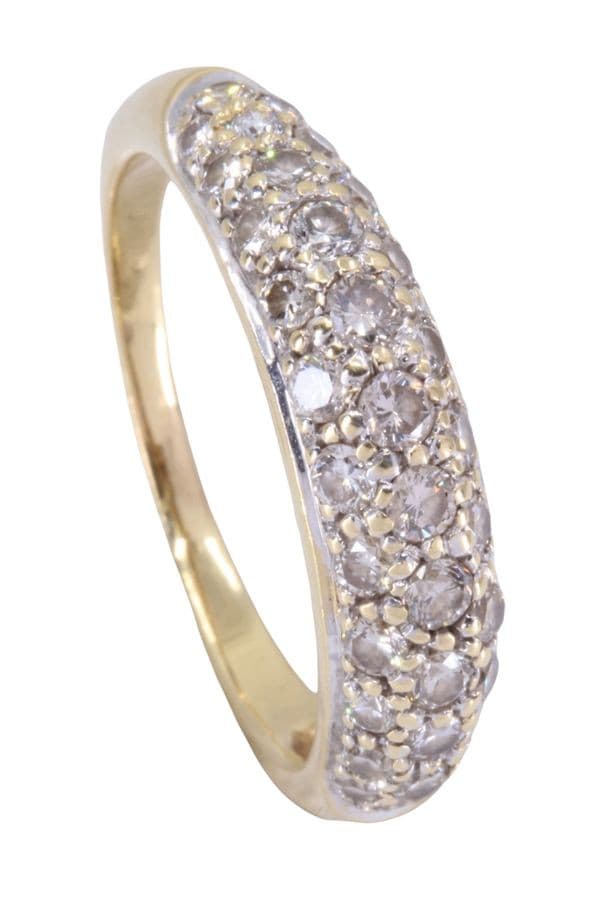 BAGUE JONC PAVAGE DIAMANTS — vue 4