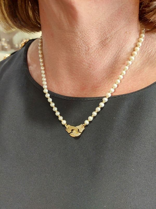 COLLIER DE PERLES CHOKER — vue 2