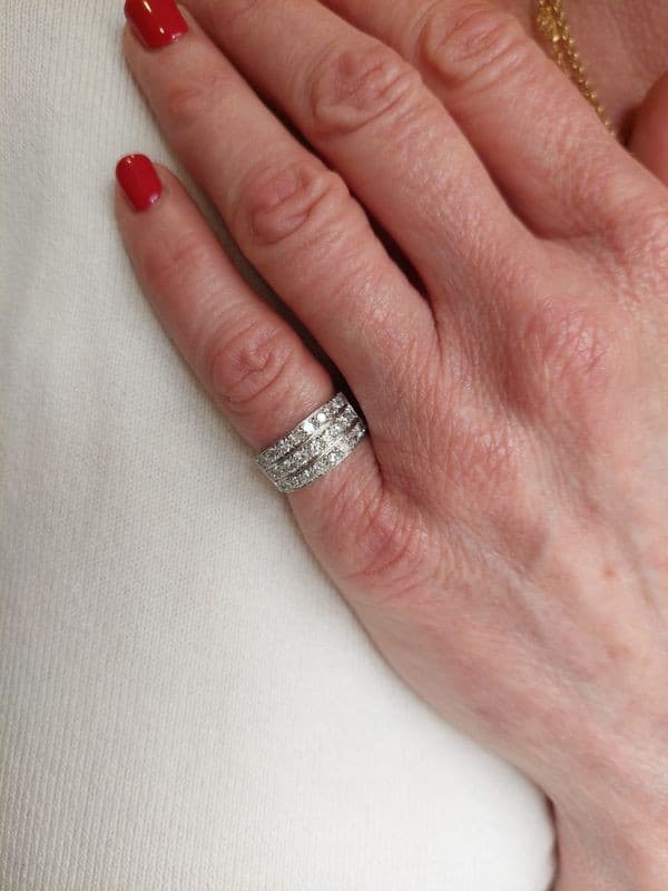 BAGUE PAVAGE DIAMANTS — vue 2