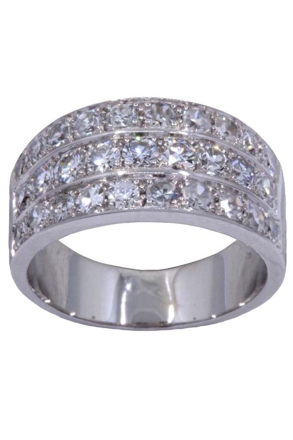 BAGUE PAVAGE DIAMANTS — vue 1