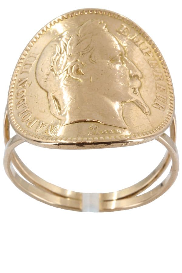 BAGUE NAPOLEON III TUILEE — vue 1