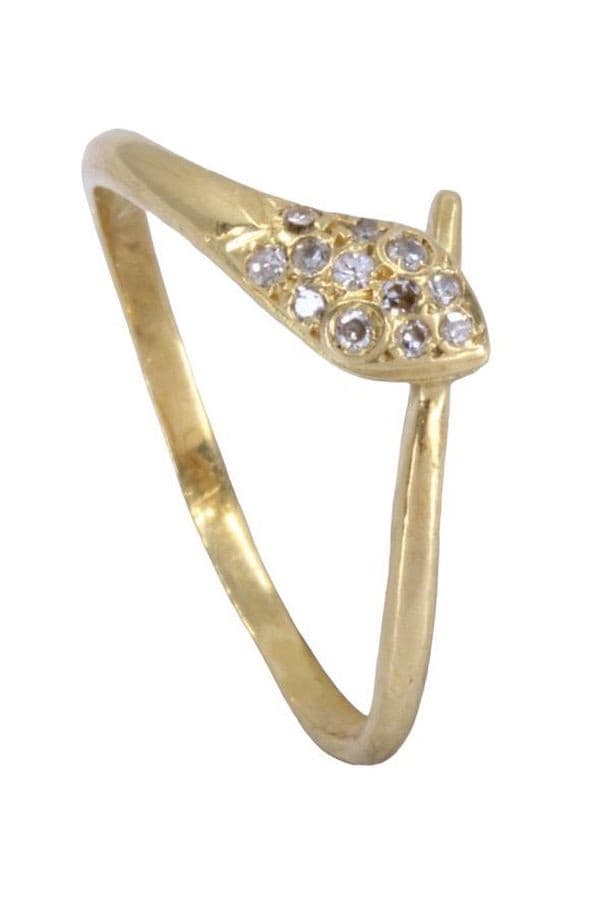 BAGUE SERPENT DIAMANTS — vue 4