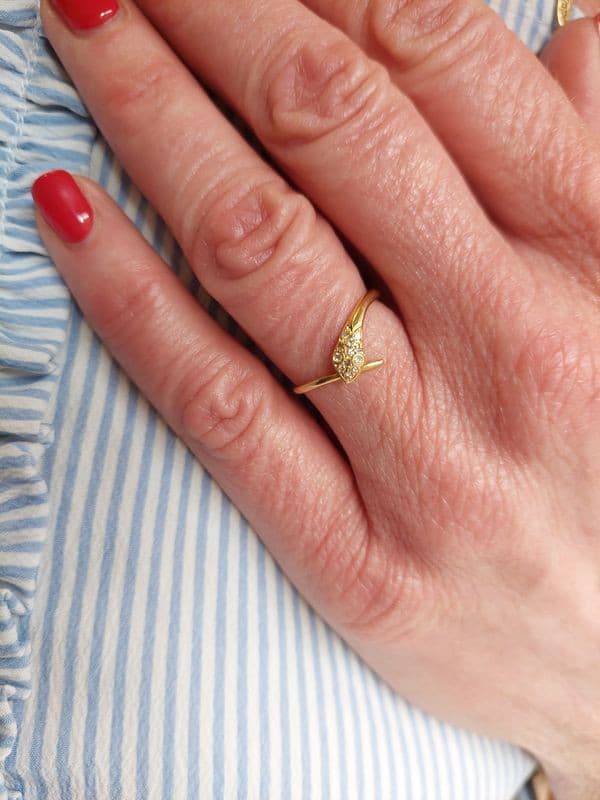 BAGUE SERPENT DIAMANTS — vue 2