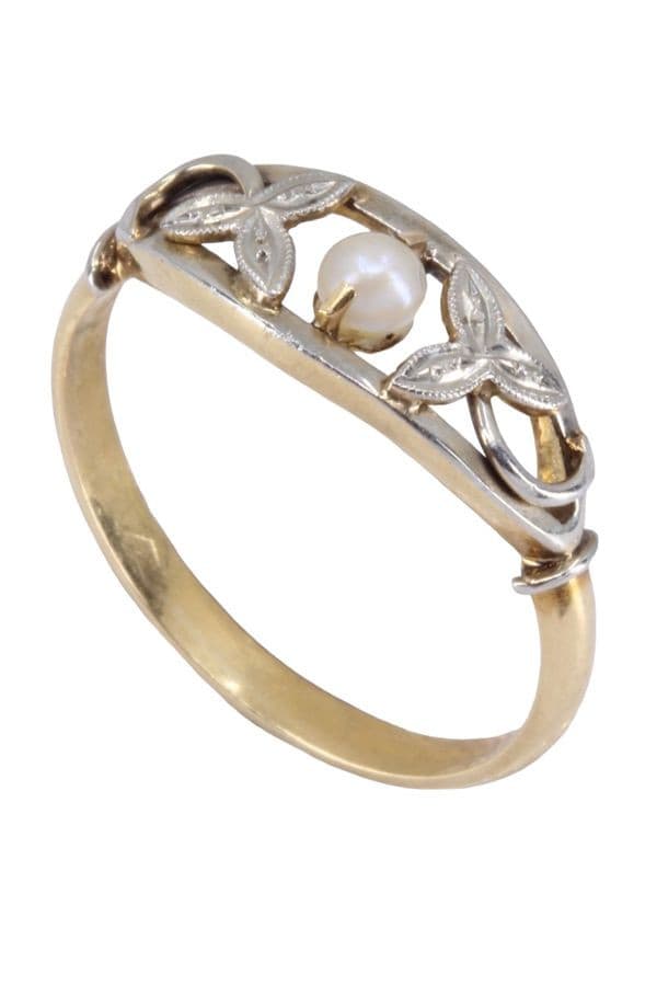 BAGUE PERLE ART-NOUVEAU — vue 5