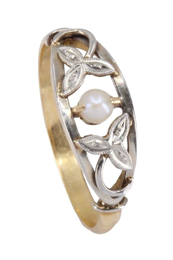 BAGUE PERLE ART-NOUVEAU — vue 4