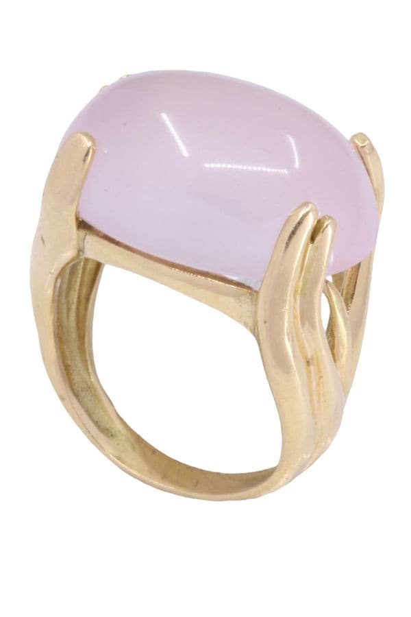BAGUE QUARTZ ROSE — vue 5