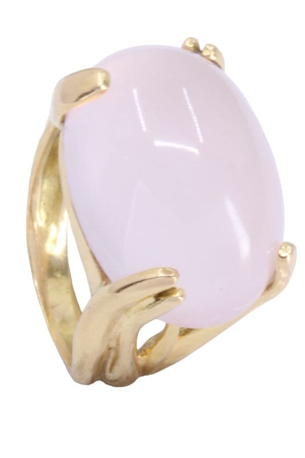BAGUE QUARTZ ROSE — vue 4