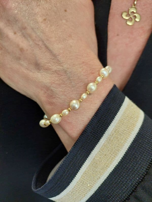 BRACELET PERLES MODERNE — vue 2