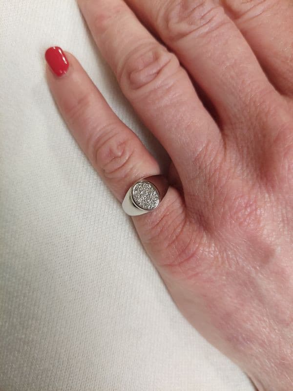 CHEVALIÉRE PAVAGE DIAMANTS — vue 2