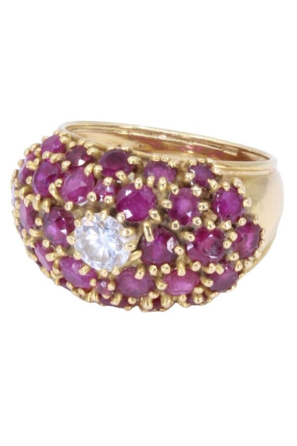 BAGUE DÔME RUBIS ET DIAMANT — vue 6