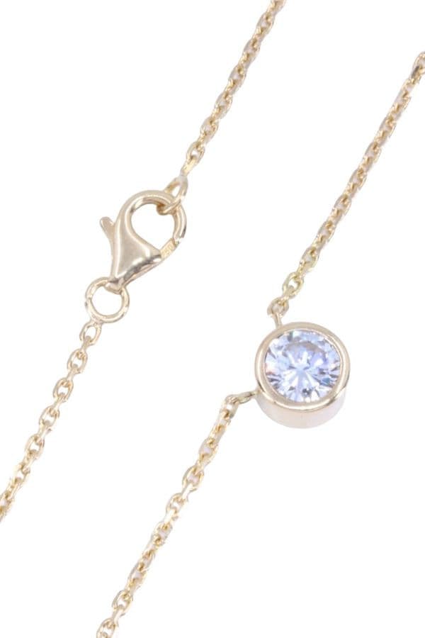 COLLIER DIAMANT SOLITAIRE 0.66 CARAT — vue 3