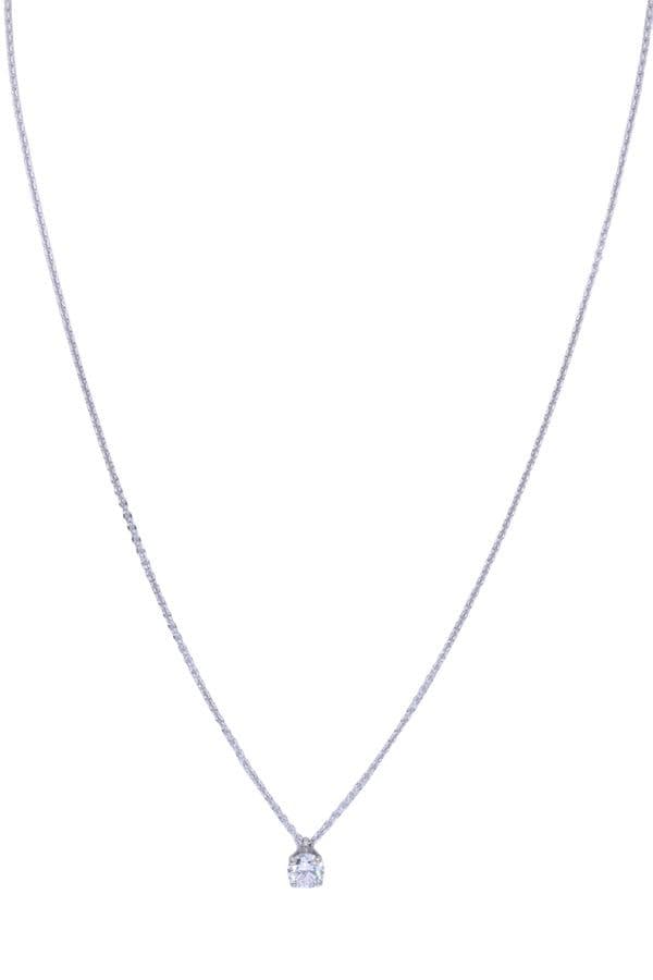COLLIER DIAMANT SOLITAIRE 0.65 CARAT — vue 1
