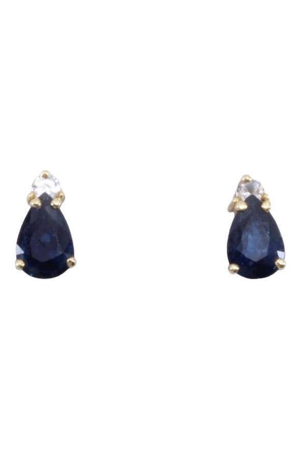 BOUCLES D'OREILLES SAPHIRS ET DIAMANTS — vue 1