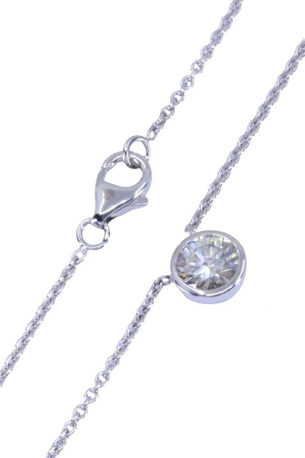 COLLIER DIAMANT SOLITAIRE 0.80 CARAT — vue 3