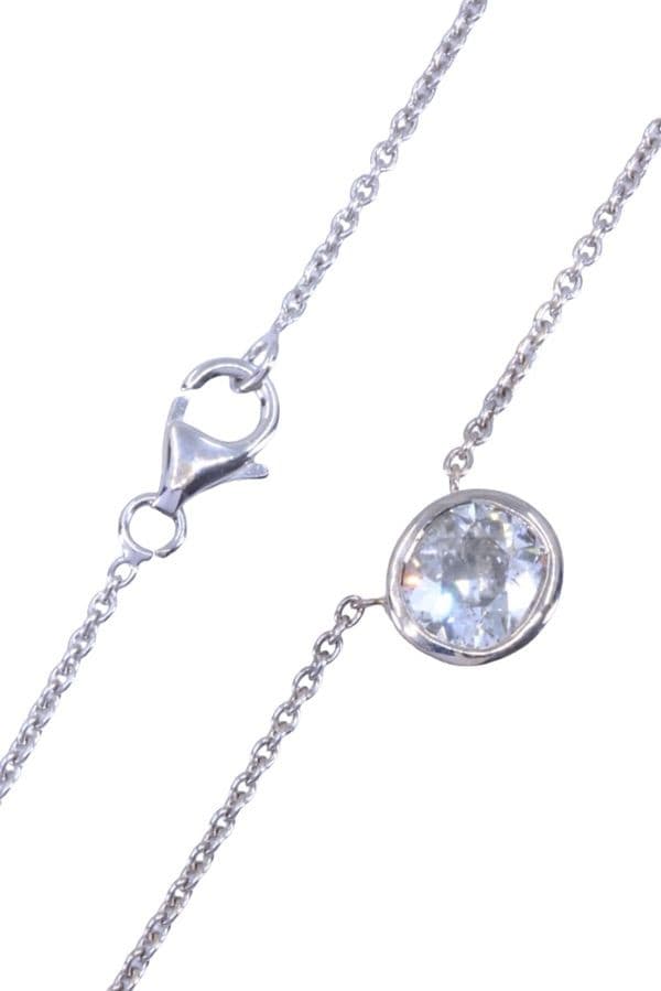 COLLIER DIAMANT SOLITAIRE 1.19 CARAT — vue 3