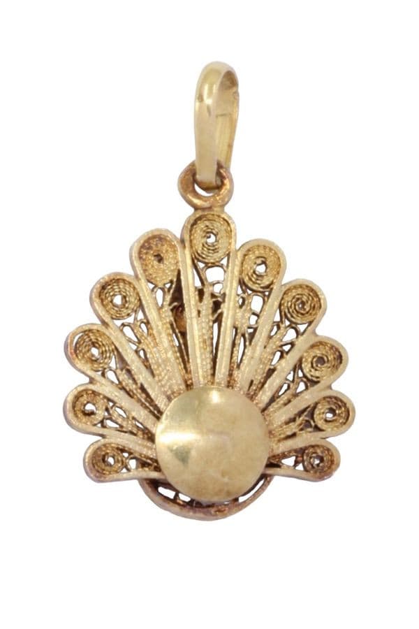 PENDENTIF PAON RUBIS — vue 3